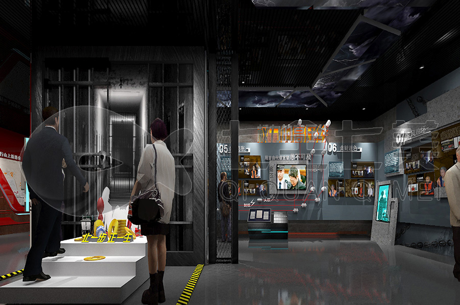 廉明教育基地-沉浸式廉潔文化教育館方案設計-紀委預防職務犯罪文化教育館產(chǎn)品-網(wǎng)上3d廉明警示教育展館設計平面圖