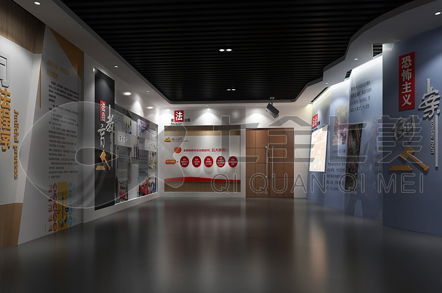 青少年法治教育展館，法治文化教育基地設(shè)備，法院法治示范基地設(shè)計平面圖