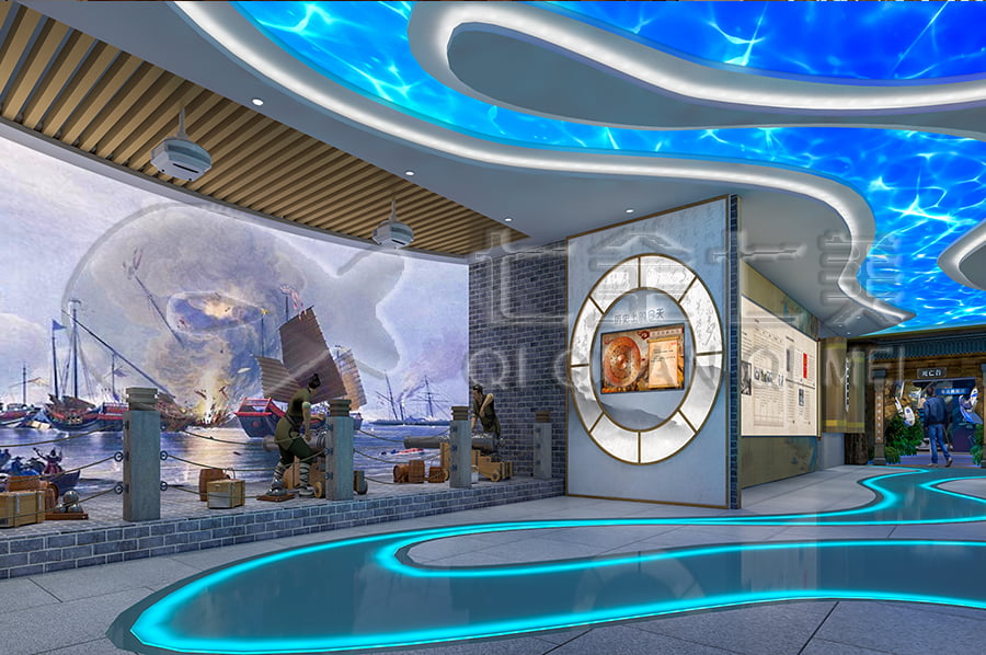 禁毒展廳效果圖，多媒體禁毒防艾基地施工，禁毒防艾宣傳基地設(shè)計(jì)布局